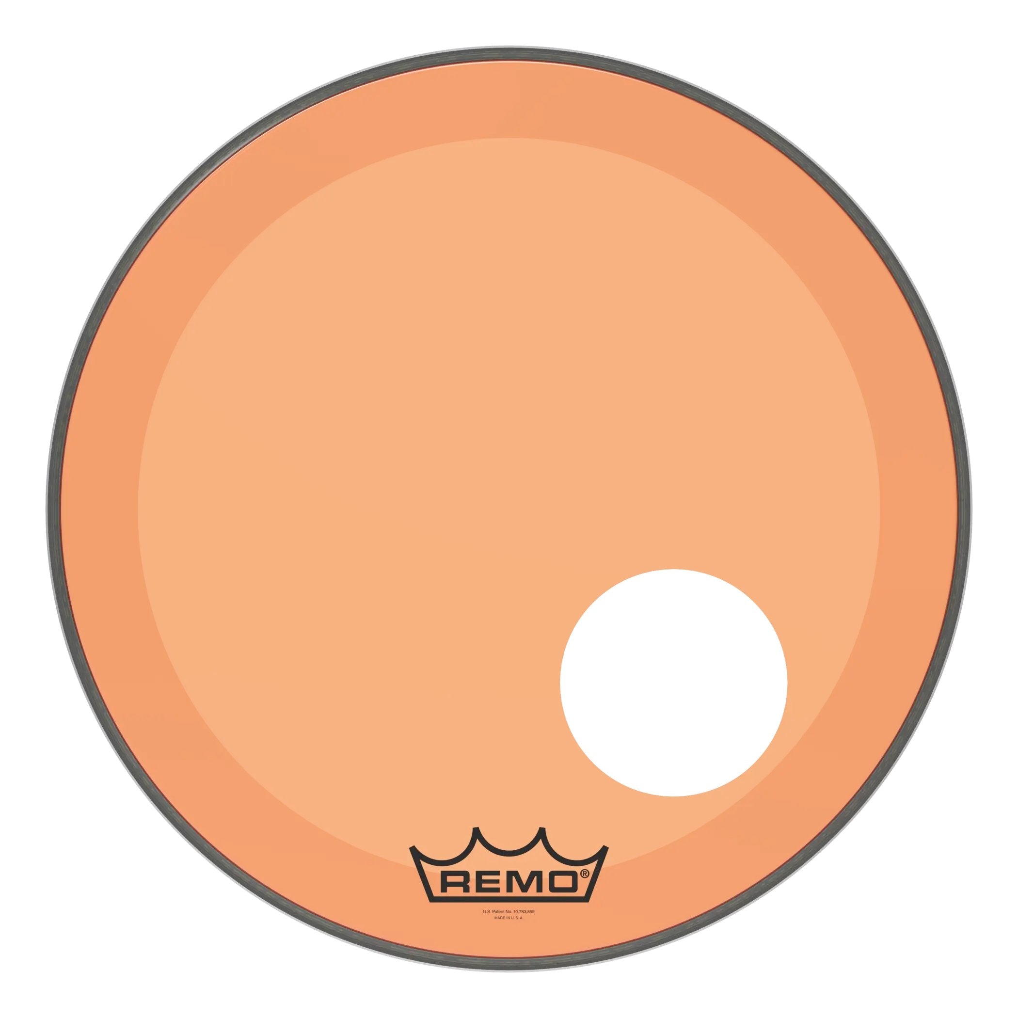 Remo Powerstroke P3 Colortone Orange Bass Drumhead - Offset Hole - 20"