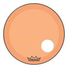 Remo Powerstroke P3 Colortone Orange Bass Drumhead - Offset Hole - 24"