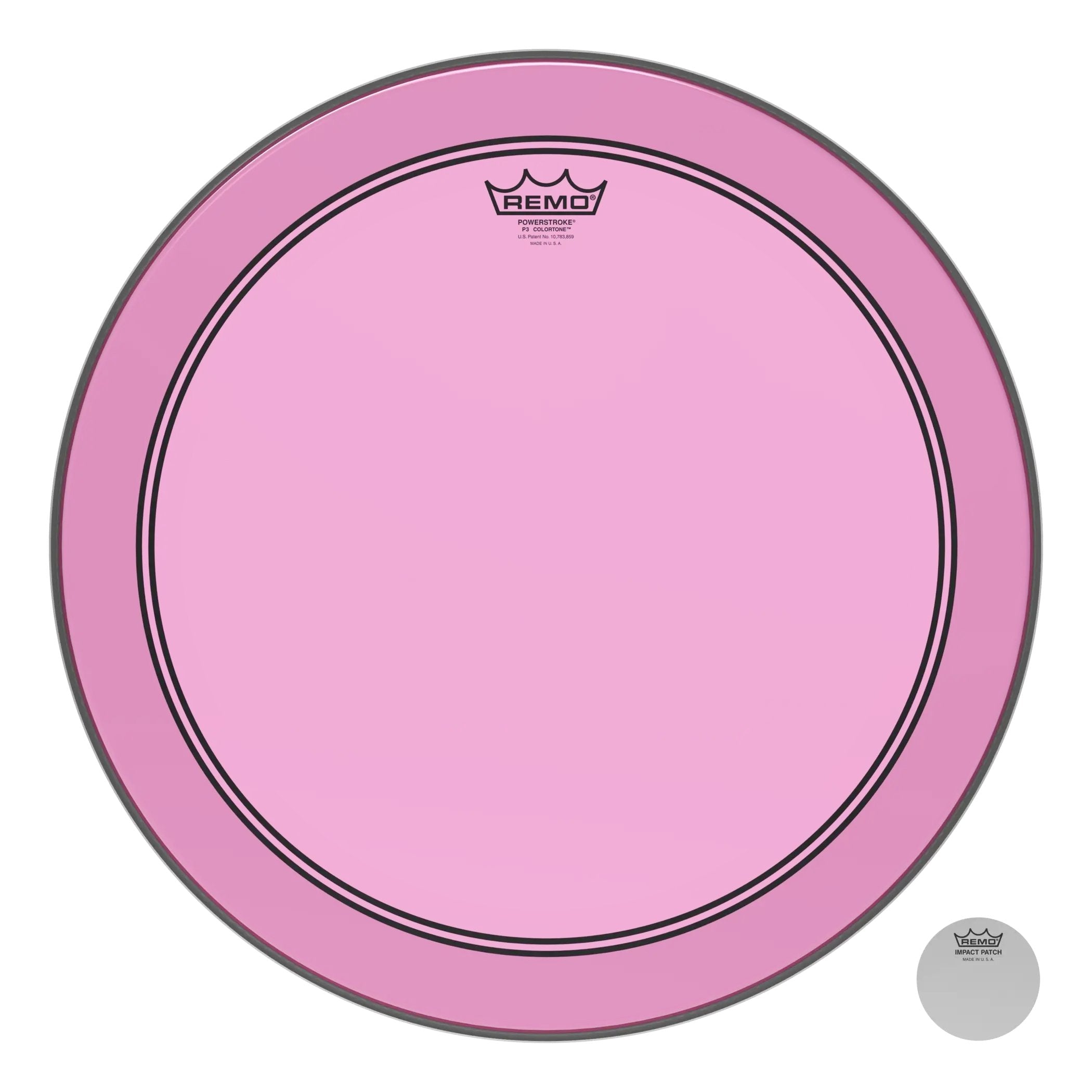 Remo Powerstroke P3 Colortone Pink Bass Drumhead - 18"