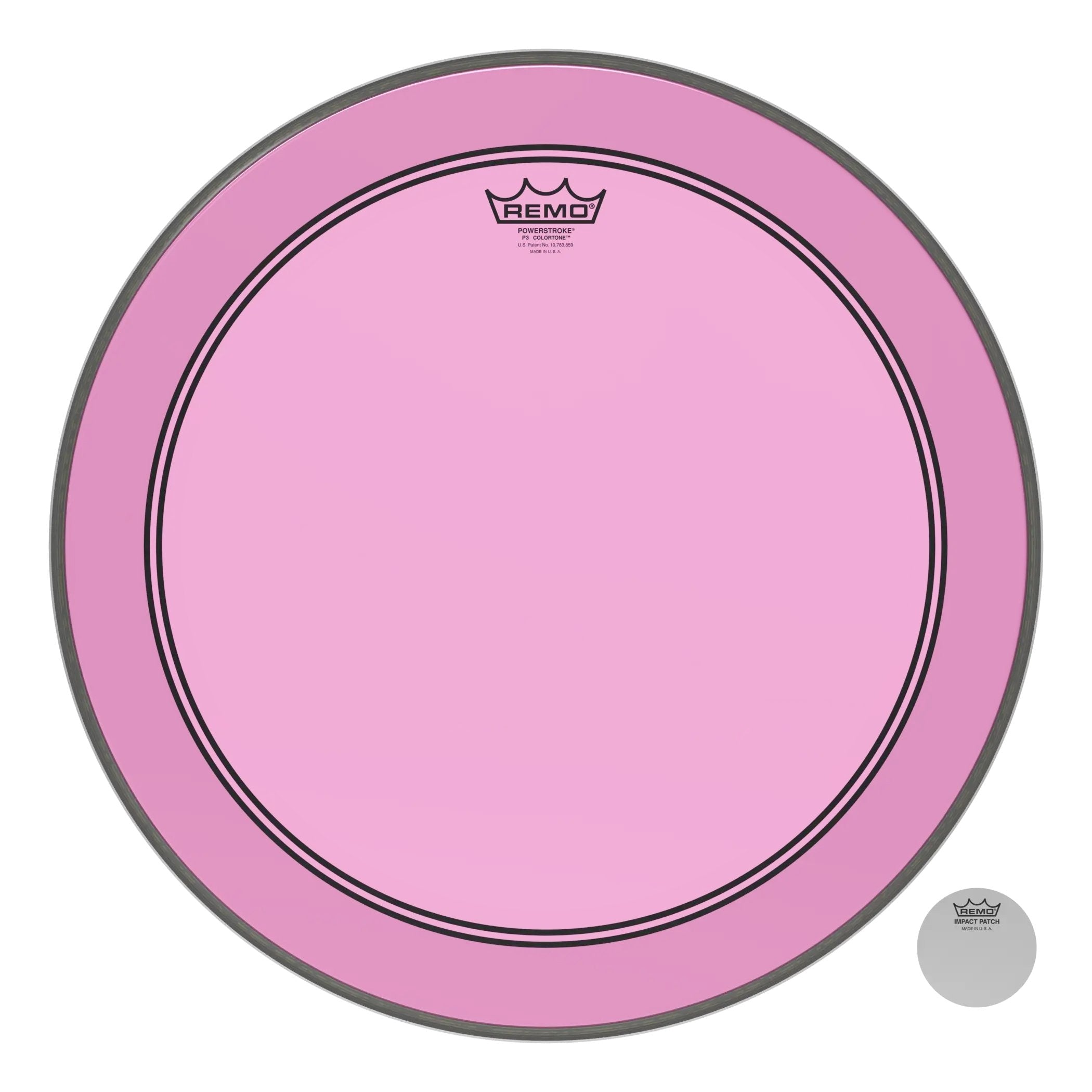 Remo Powerstroke P3 Colortone Pink Bass Drumhead - 20"