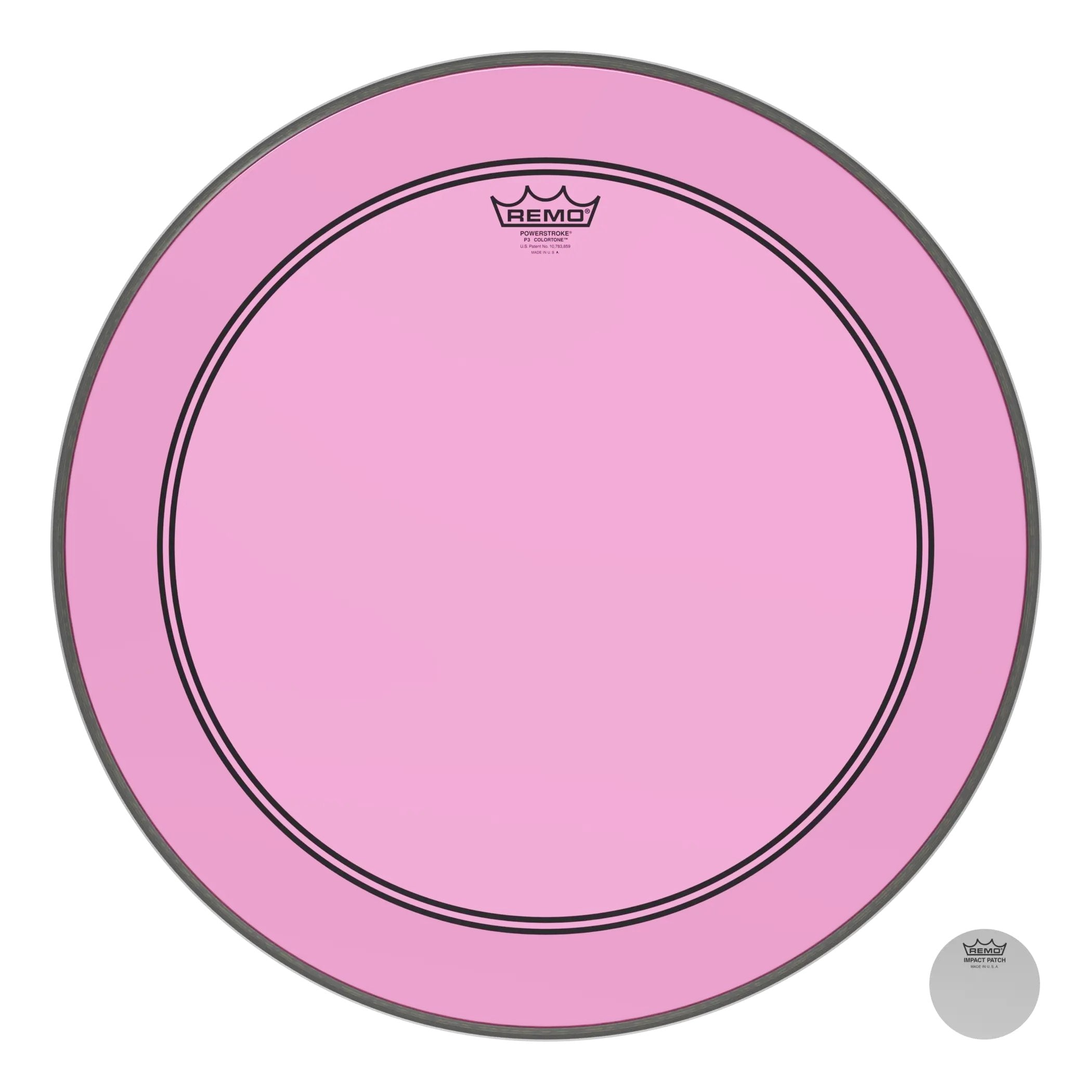 Remo Powerstroke P3 Colortone Pink Bass Drumhead - 22"