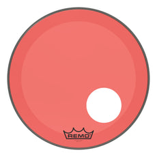Remo Powerstroke P3 Colortone Red Bass Drumhead - Offset Hole - 20"