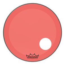 Remo Powerstroke P3 Colortone Red Bass Drumhead - Offset Hole - 24"