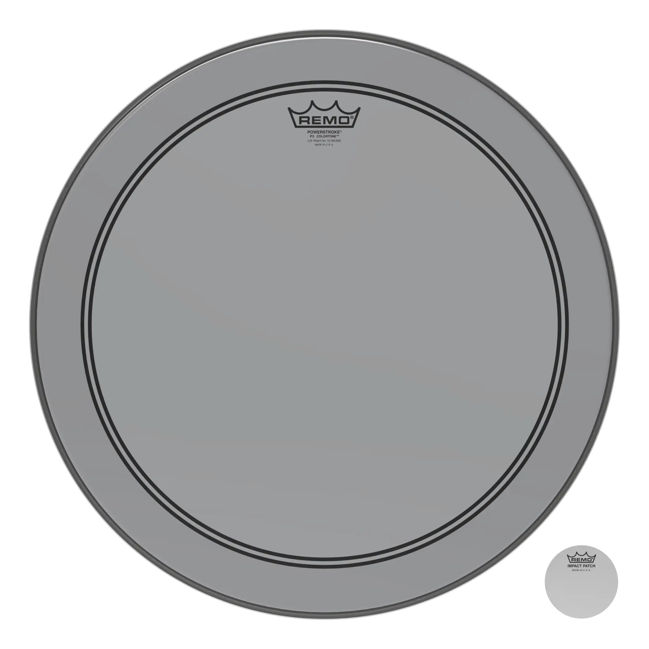 Remo Powerstroke P3 Colortone Smoke Bass Drumhead - 18"