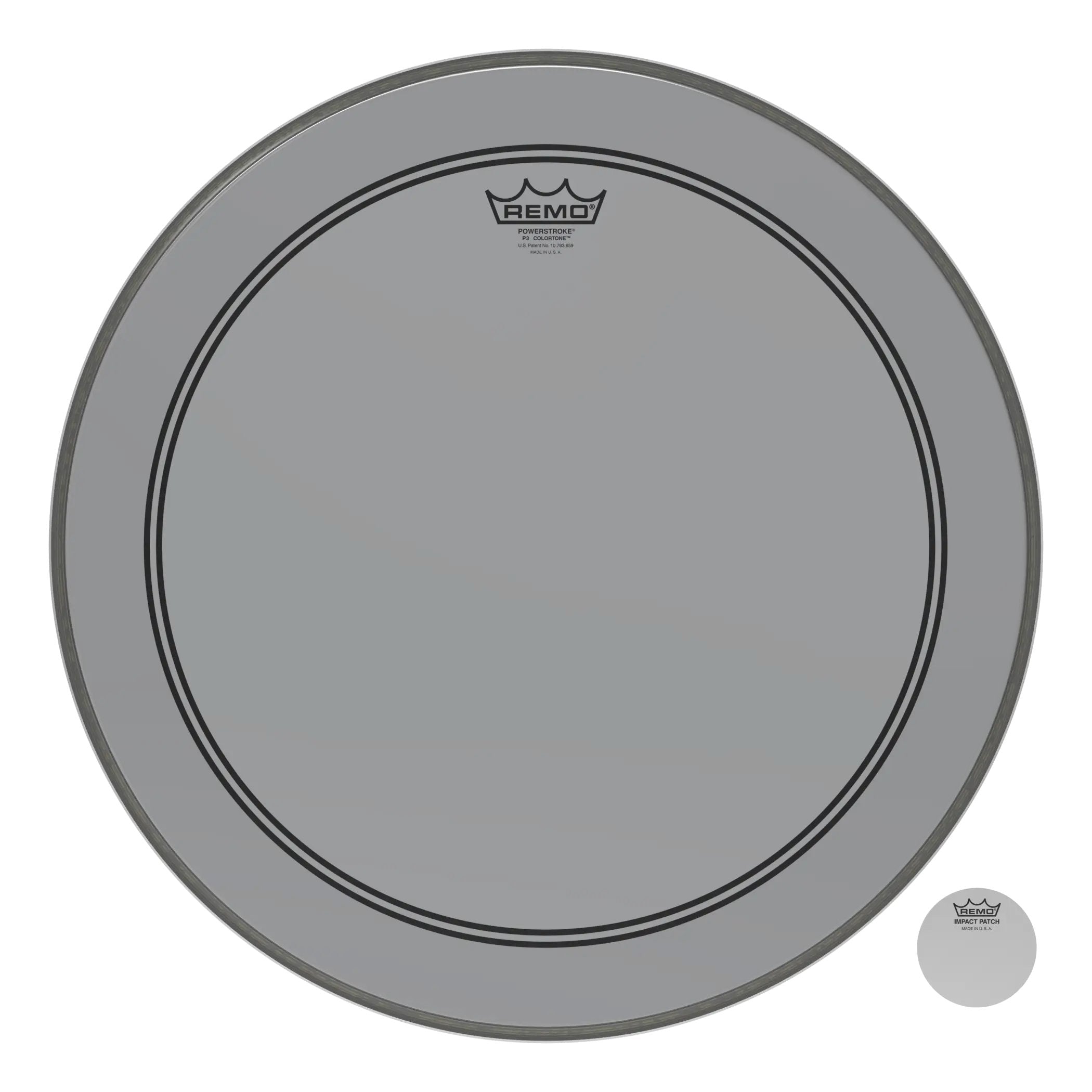 Remo Powerstroke P3 Colortone Smoke Bass Drumhead - 20"