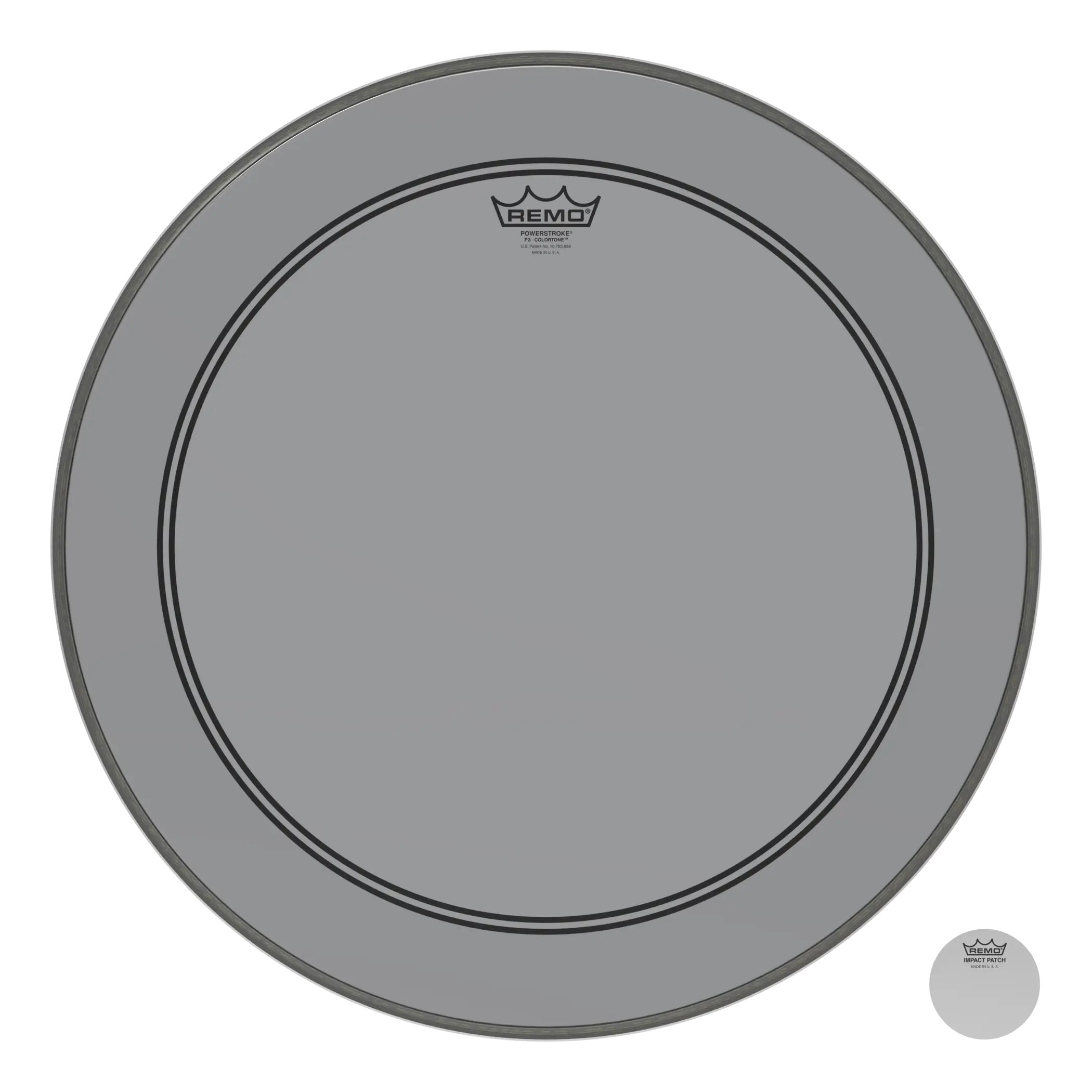 Remo Powerstroke P3 Colortone Smoke Bass Drumhead - 24"