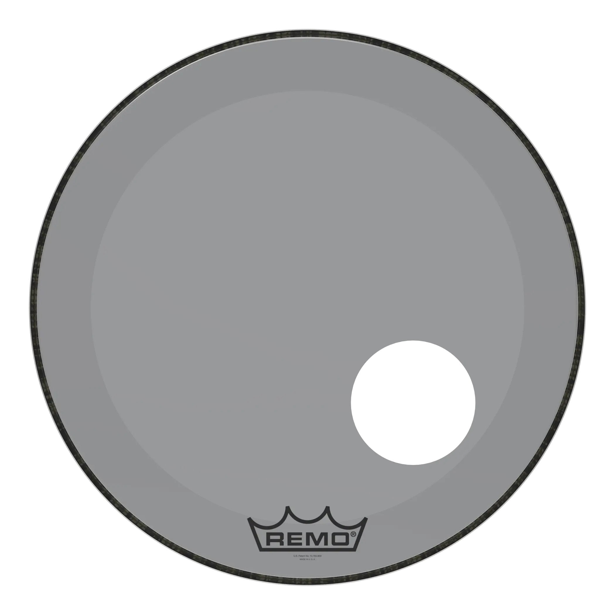 Remo Powerstroke P3 Colortone Smoke Bass Drumhead - Offset Hole - 22"