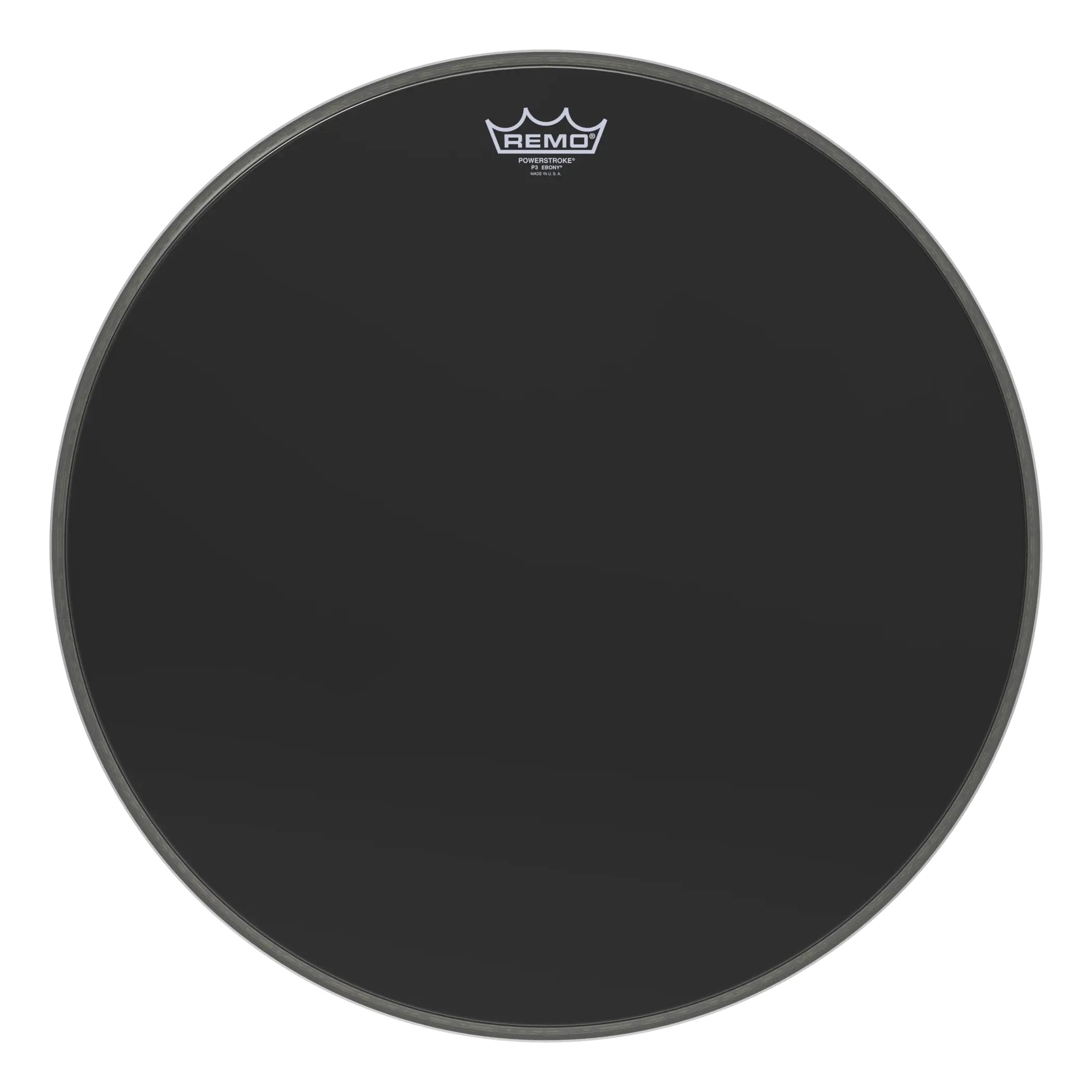 Remo Powerstroke P3 Ebony Bass Drumhead - 5" Black DynamO - 20"
