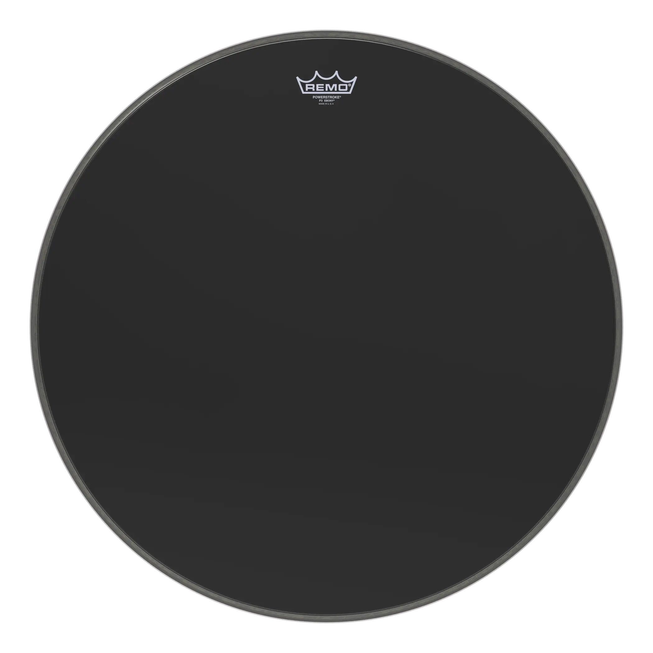 Remo Powerstroke P3 Ebony Bass Drumhead - 5" Black DynamO - 26"