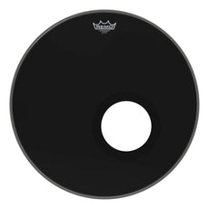 Remo Powerstroke P3 Ebony Bass Drumhead - 5" Black DynamO Installed - 20"