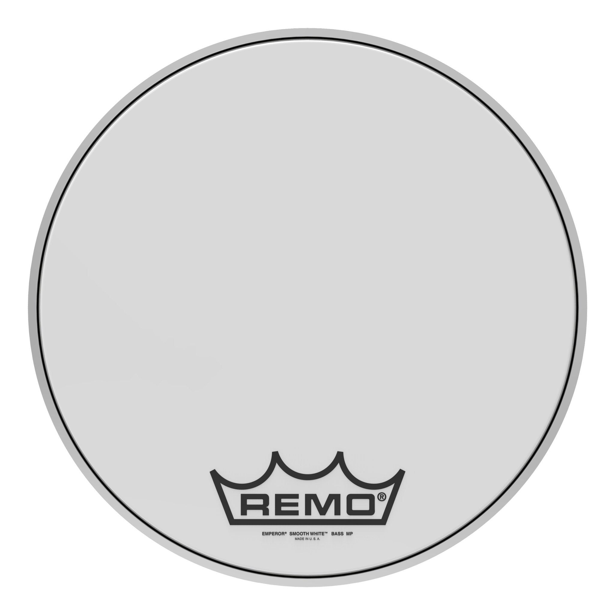 Remo Smooth White Emperor Crimplock 16" Marching Bass Drumhead bb-1216-mp