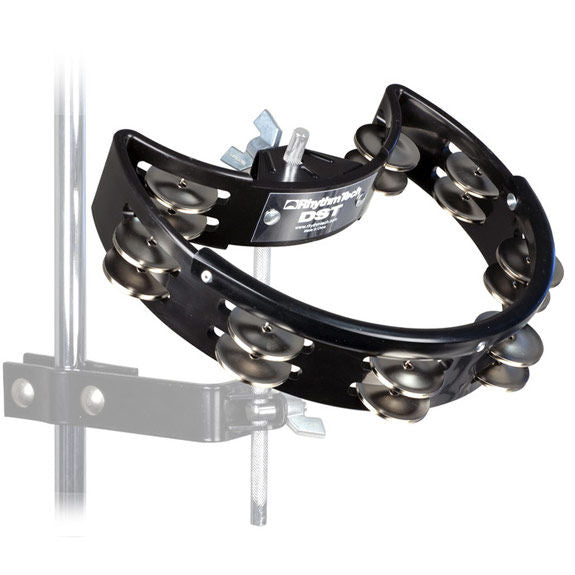 Rhythm Tech DST Drum Set Tambourine - Black w/ Brass Jingles