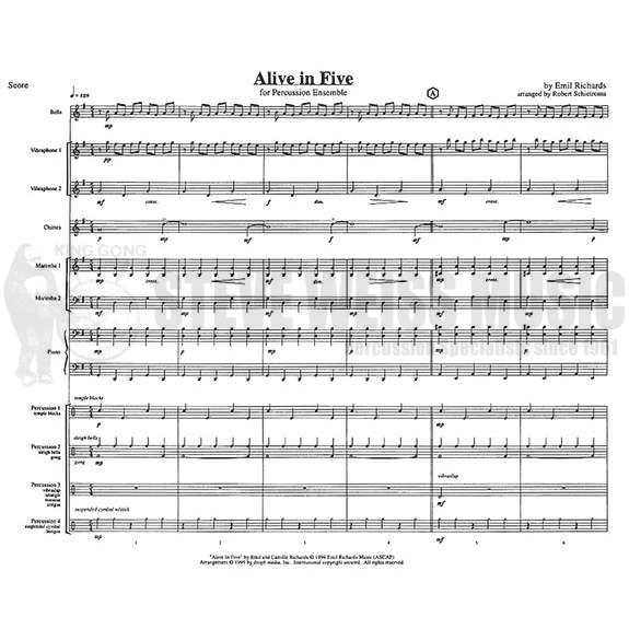 Richards-Alive in Five arr. Schietroma (SP)-B/2V/C/2M/P/PN