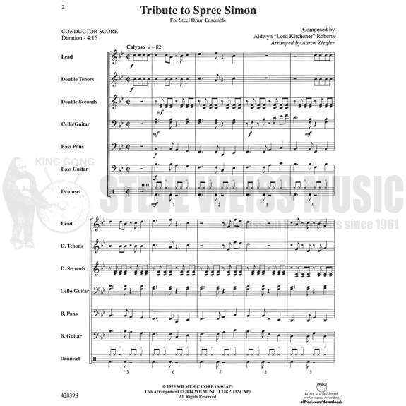 Roberts-Tribute to Spree Simon arr Ziegler (SP)-Steel drs./DS/opt. BG"