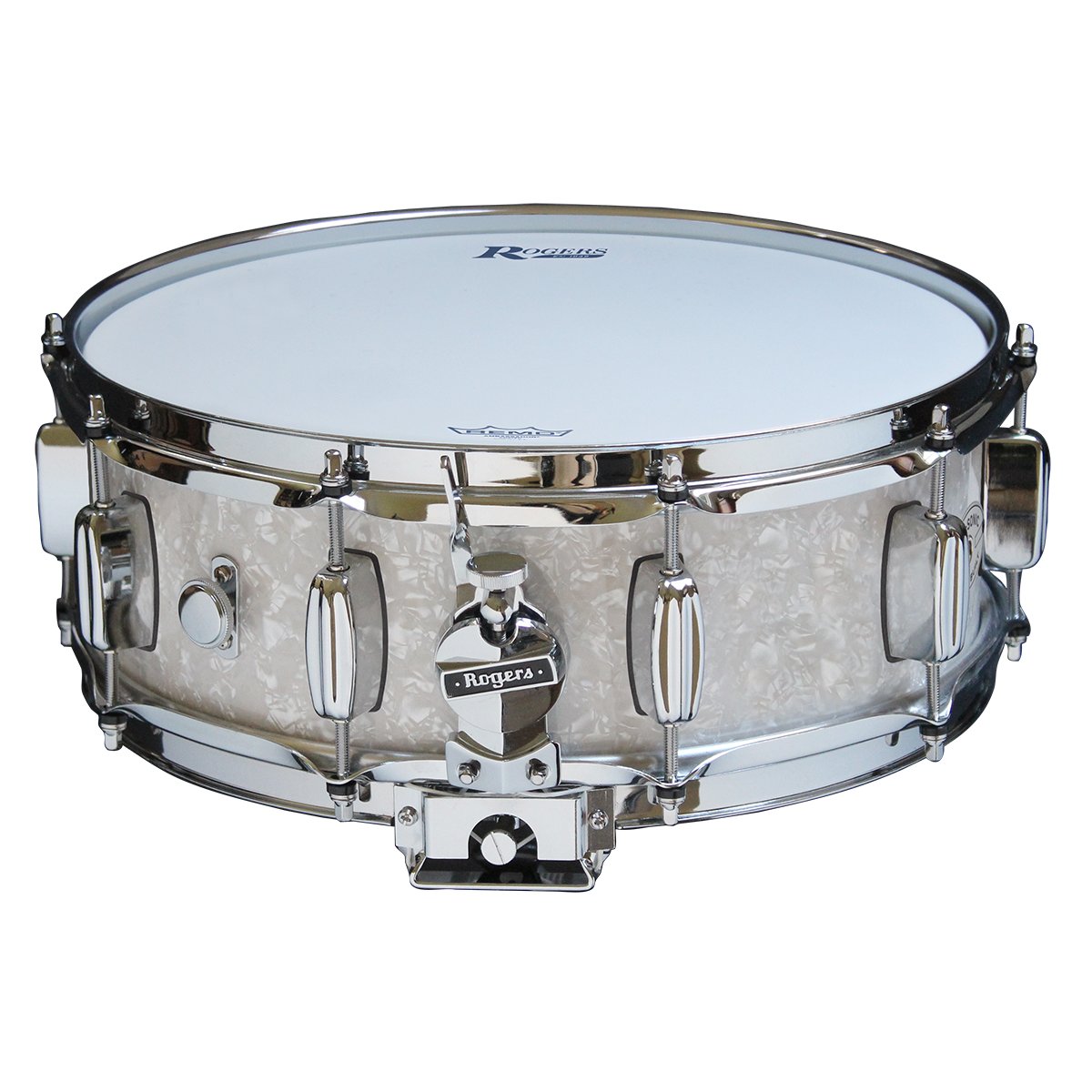 Rogers Classic Dynasonic Snare Drum - 14x5 ds32-ft-wht-1