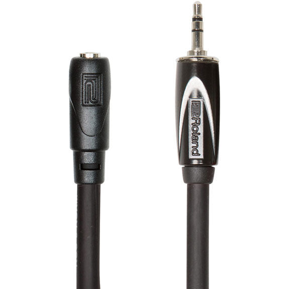 Roland Black Series Headphone Extension Cable - 1/4" TRS Male to Female - 25ft