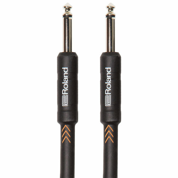 10' Roland Black Series Instrument Cable with Straight 1/4'' Jacks