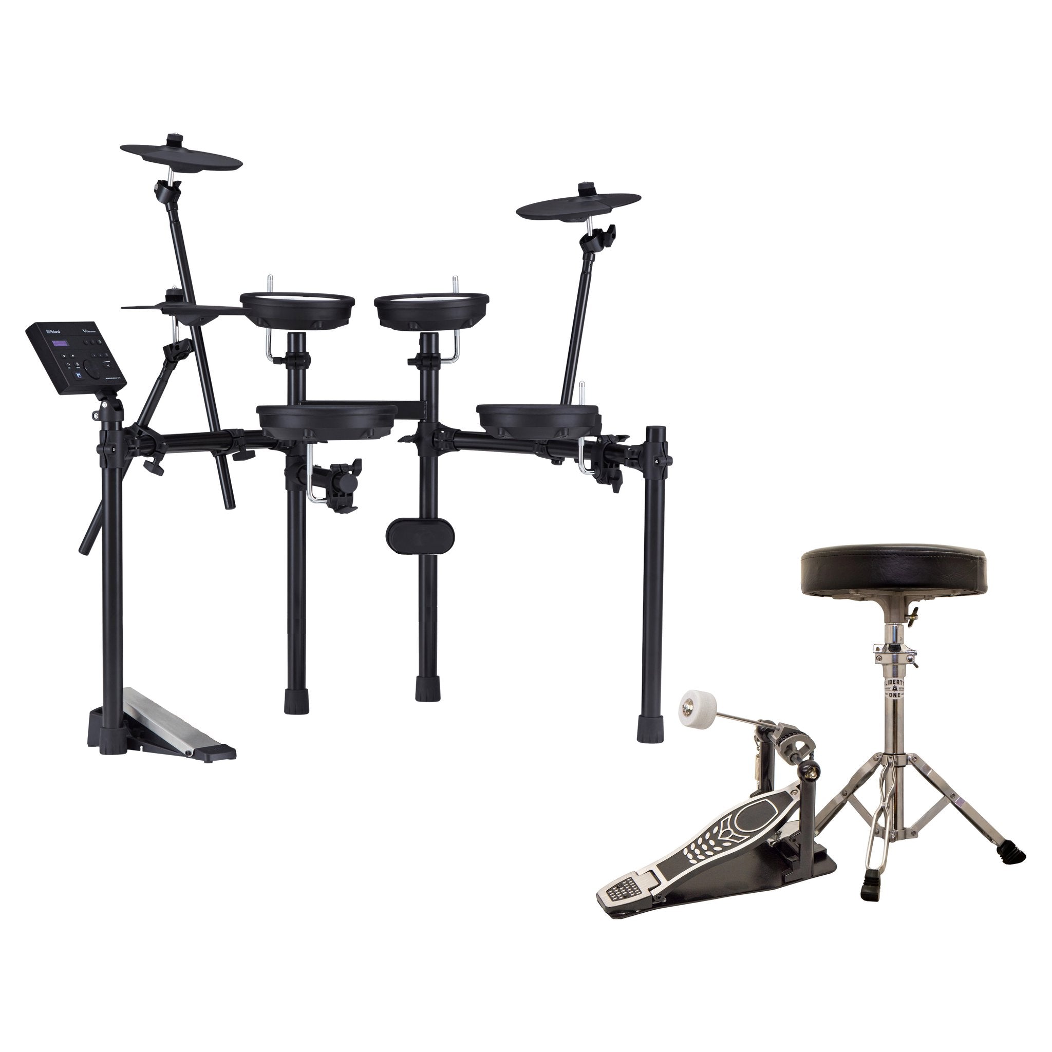 Roland TM-07DMK Starter Pack with Steve Weiss Throne and Bass Drum Pedal