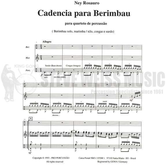 Rosauro-Cadencia Para Berimbau(SP)