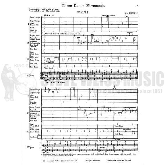 Russell-Three Dance Movements (3S)-P/PN