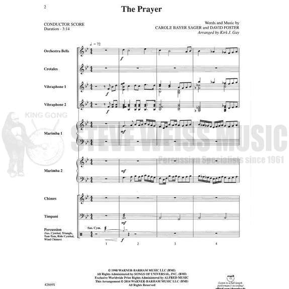 Sager/Foster-Prayer, The arr. Gay (SP)-B/2V/C/Cro./2M/4T/ P
