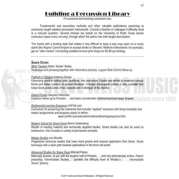 Saleh-Percussionist's Handbook, A