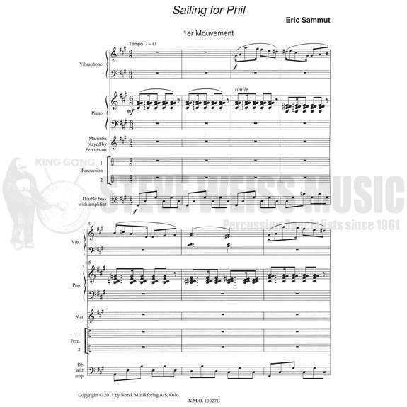 Sammut-Sailing for Phil (Piano reduction w/Solo Part)-Solo V/PN