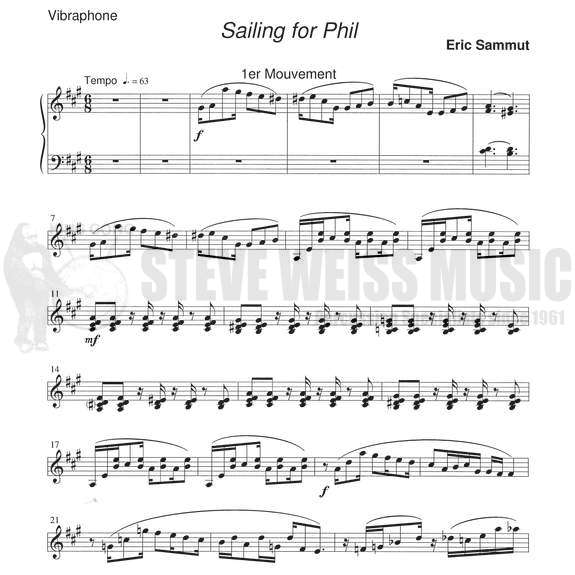 Sammut-Sailing for Phil (Piano reduction w/Solo Part)-Solo V/PN