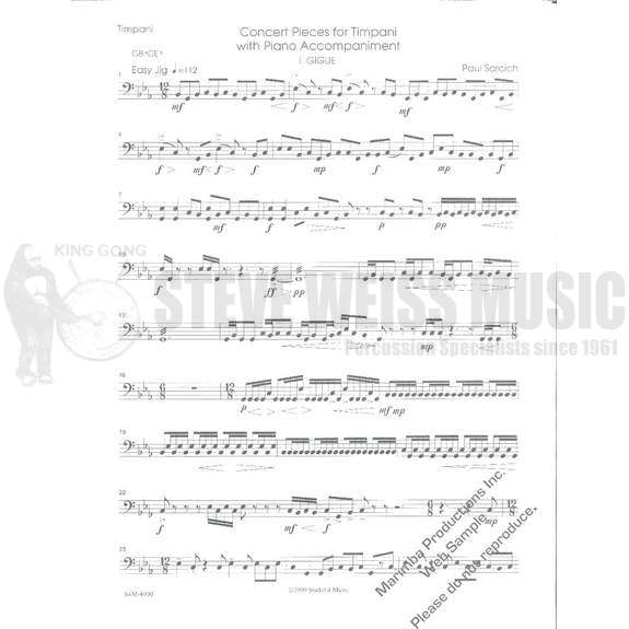 Sarcich-Concert Pieces for Timpani (SP)-4T/PN