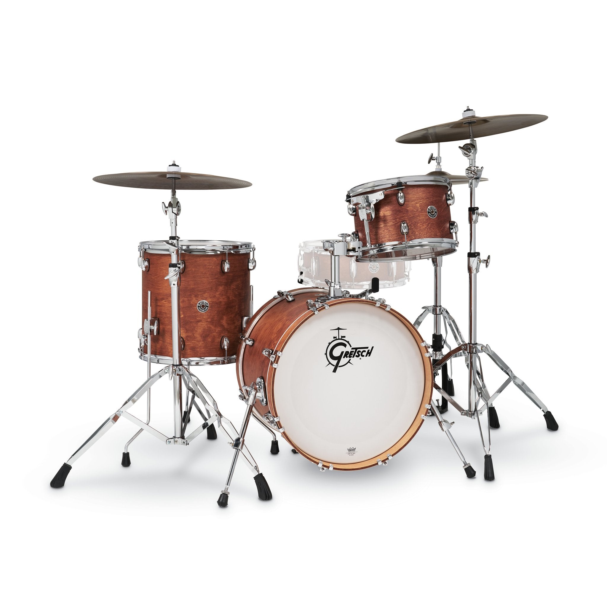 Satin Walnut Glaze - Gretsch Catalina Club Jazz 3 Piece Drum Set Shell Pack ct1-j483-swg