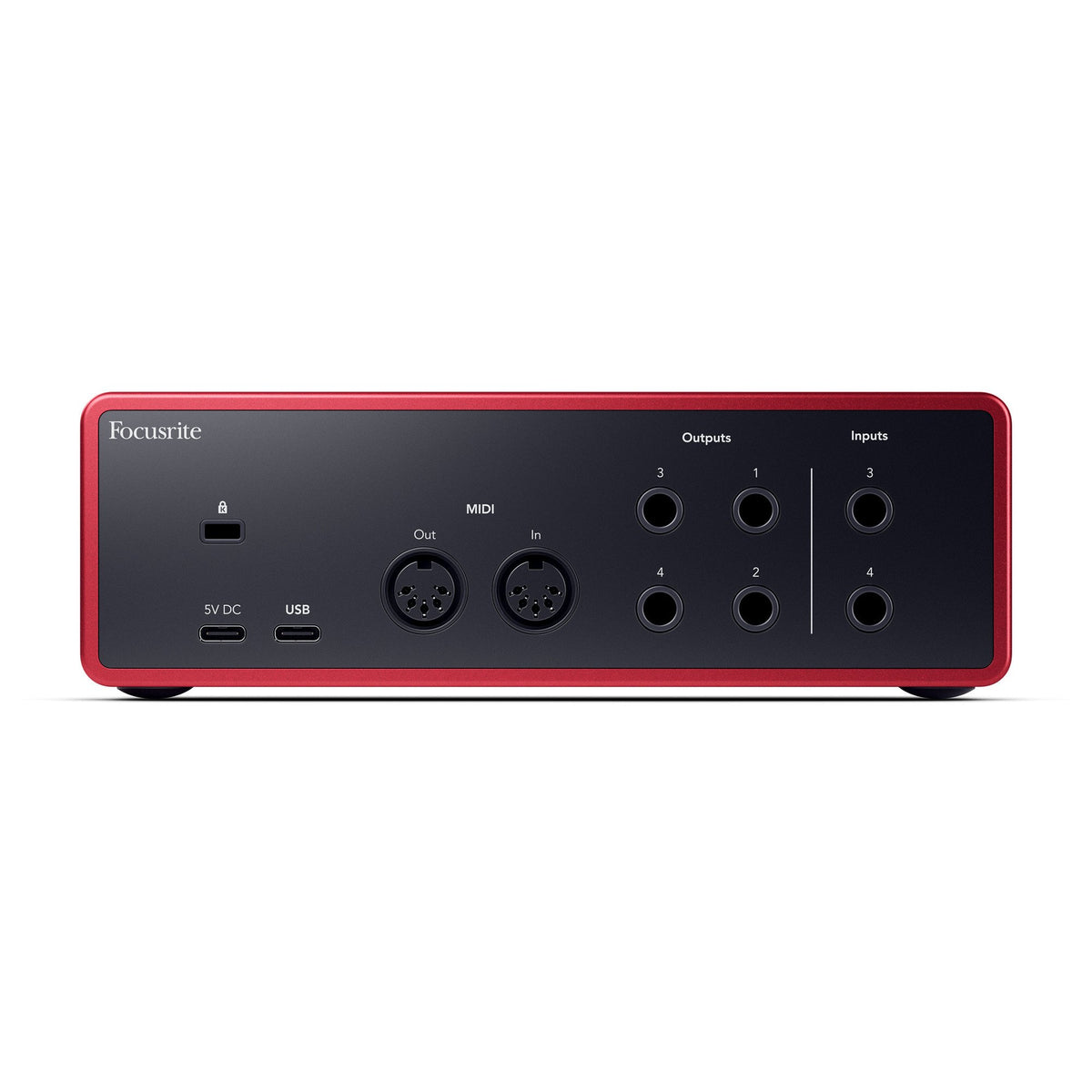Focusrite Scarlett 4i4 Audio Interface Rear