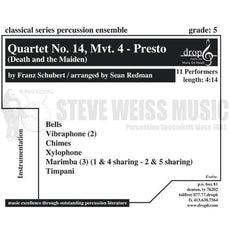 Schubert-Quartet No. 14 Mvt. 4 arr. Redman (SP)-B/2V/C/X/ 3M/BM/4T