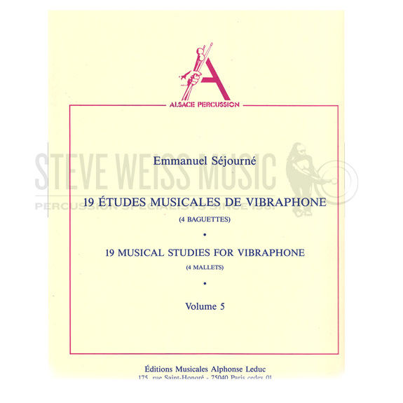 Sejourne-19 Musical Studies for Vibes Vol. 5 (w/piano acc.)