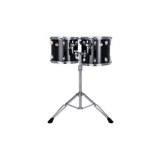 Set of 2 Ludwig Double-headed Concert Toms with LAP441TS Stand - 13"/14" - Black Cortex