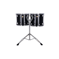 Set of 2 Ludwig Double-headed Concert Toms with LAP441TS Stand - 15"/16" - Black Cortex