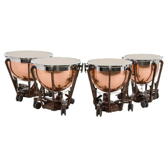 Set of 4 Adams Professional Gen II Hammered Copper Timpani (23/26/29/32)