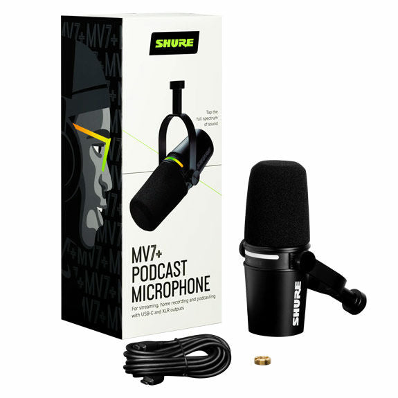 Shure MV7+ USB-C & XLR Dynamic Microphone for Podcasting