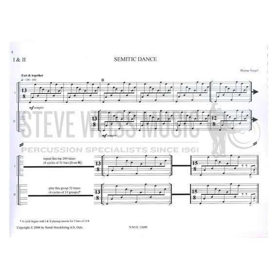 Siegel-Semitic Dance (2S)-2 mallet inst./P/2 Non-Percussion Melody Instruments