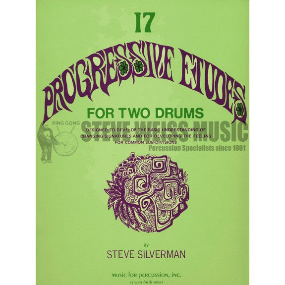 Silverman-17 Progressive Etudes for Two Drums