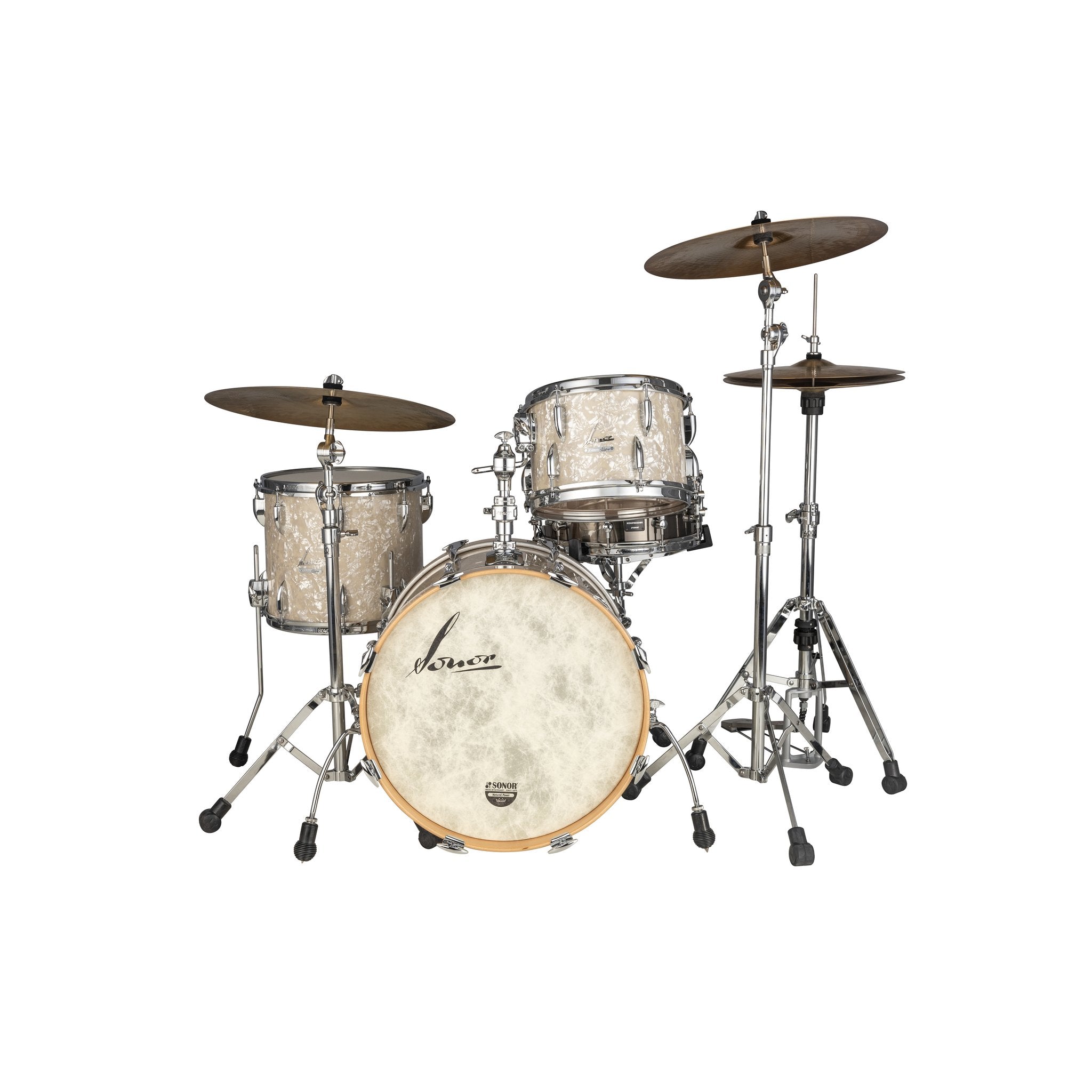 Sonor Vintage Series 22" 3pc Shell Pack - VPRL Vintage Pearl Audience View