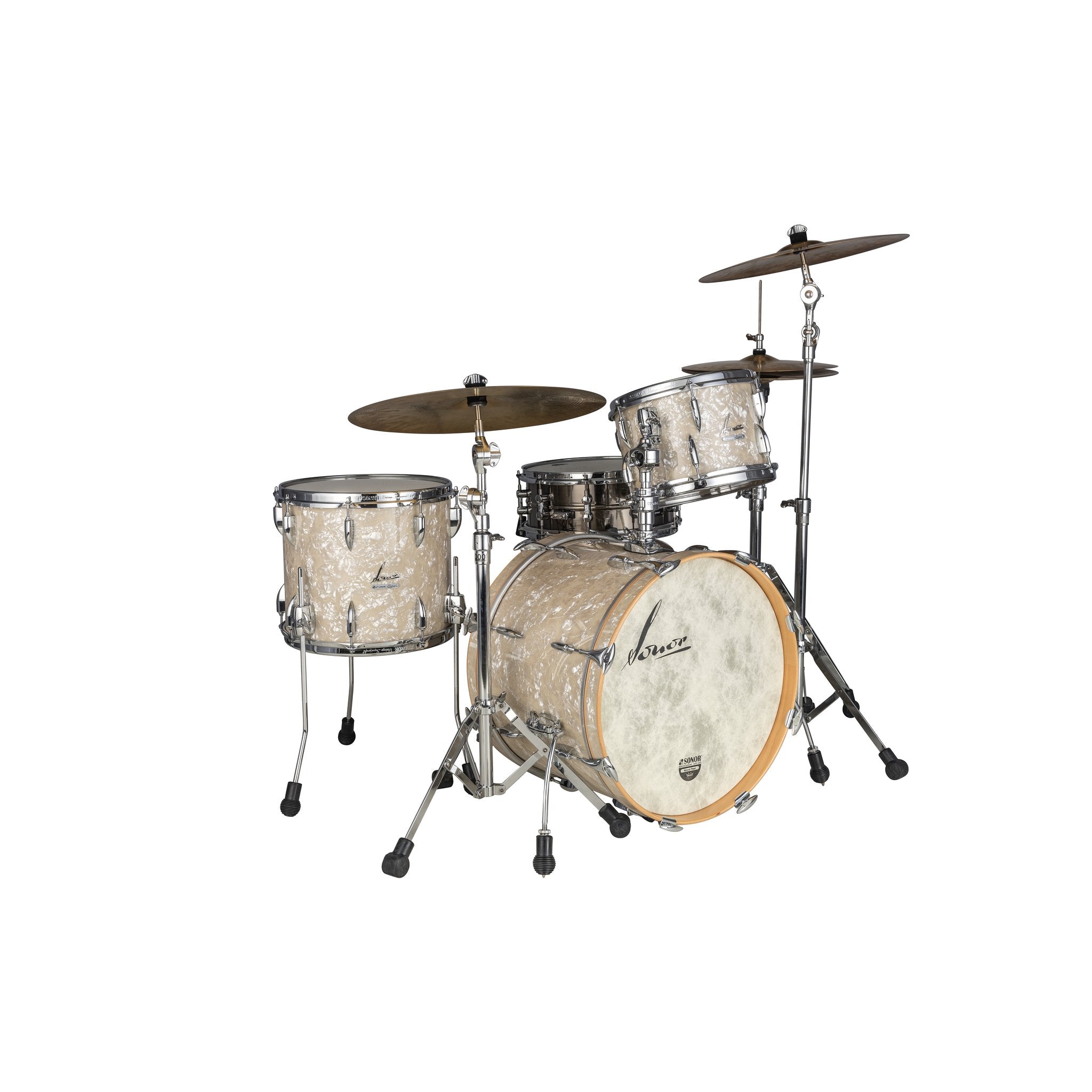 Sonor Vintage Series 22" 3pc Shell Pack - VPRL Vintage Pearl Right Angle