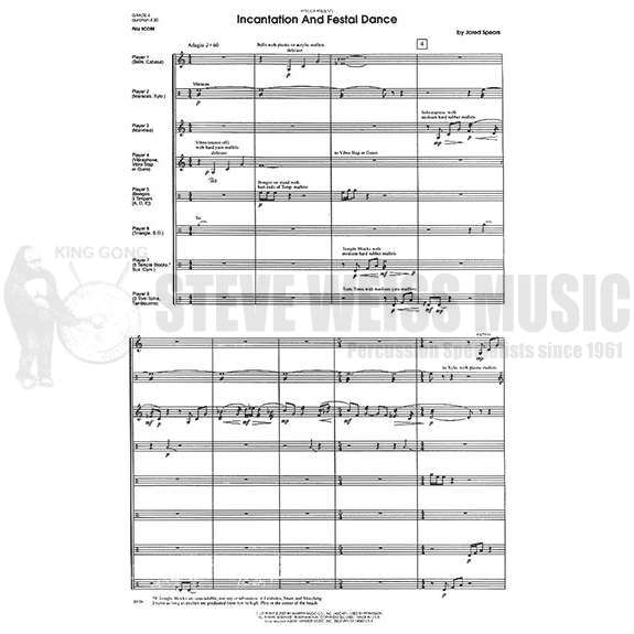 Spears-Incantation and Festal Dance (SP)-B/V/X/M/3T/P