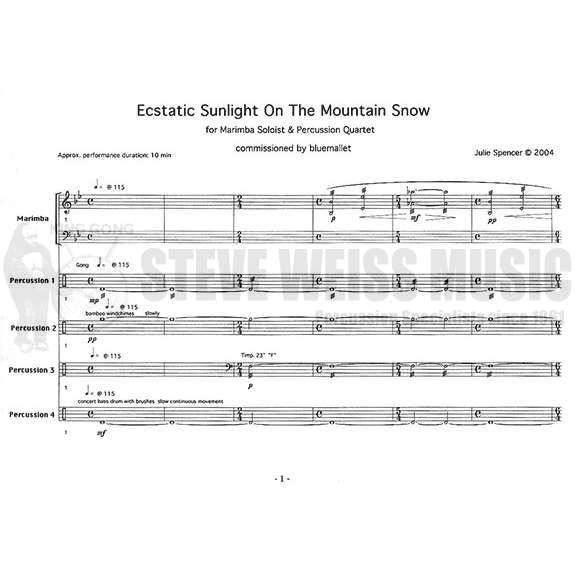 Spencer-Ecstatic Sunlight on the Mountain Snow(quintet)(SP)