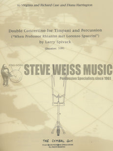 Spivack-Double Concertino for Timp/Perc (STUDY SCORE W/SOLO PART)-X/4T/P