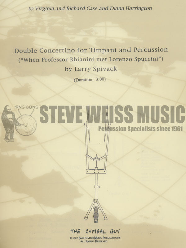 Spivack-Double Concertino for Timp/Perc (STUDY SCORE W/SOLO PART)-X/4T/P