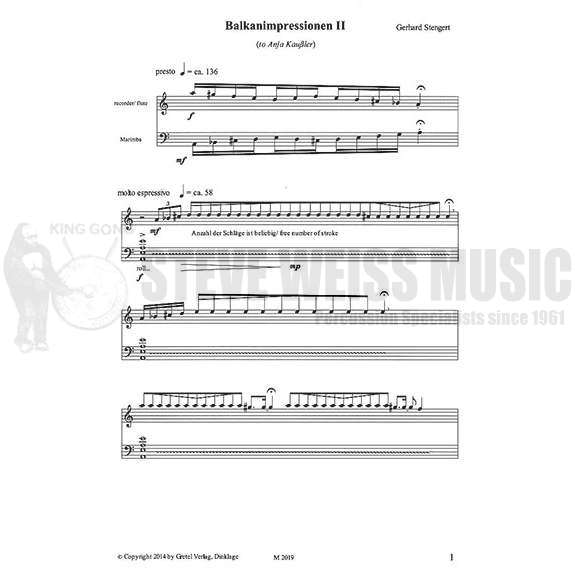 Stengert-Balkanimpressionen II (SP)-M/FL or REC
