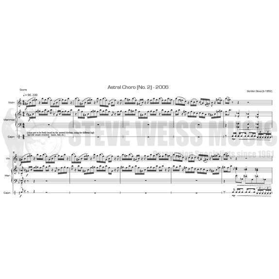 Stout-Astral Choro (Choro No. 2 (SP)-M/Cajon/VN OS