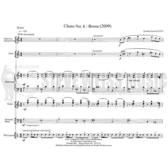 Stout-Choro No. 6-Bossa (SP)-M/P/SSX/VN/GT/CB