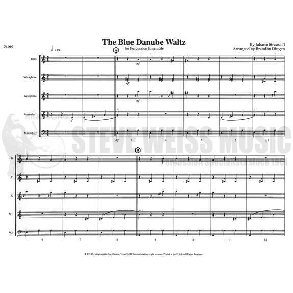 Strauss-Blue Danube Waltz arr. Dittgen (SP)-B/V/X/2M