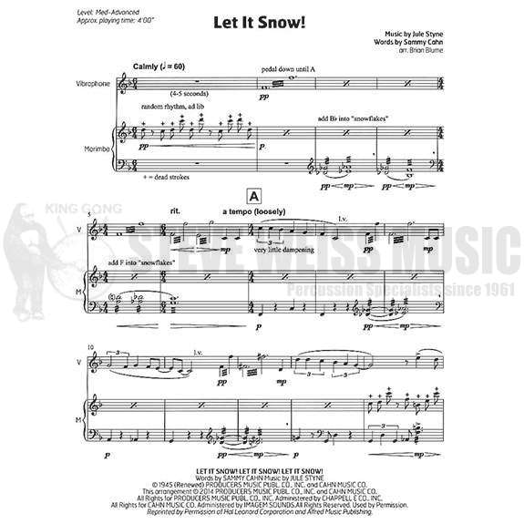 Styne/Cahn-Let it Snow! arr. Blume (SP)-V/M